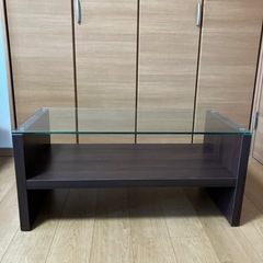 ガラステーブル　ローテーブル
