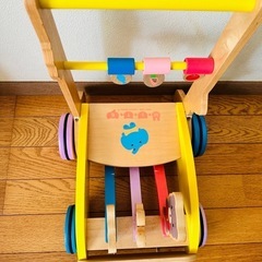 手押し車　カタカタ木のおもちゃの画像