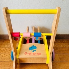 手押し車　カタカタ木のおもちゃの画像