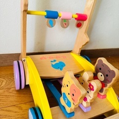 手押し車　カタカタ木のおもちゃ