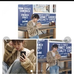 zara ファーブルゾン コートの画像