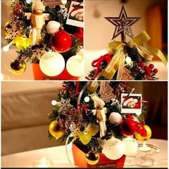 クリスマスツリー 卓上 ミニ 人気 電飾つき 装飾LEDライトの画像
