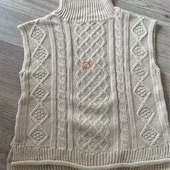 【決定】ニットベスト　アイボリー(レディース)の画像