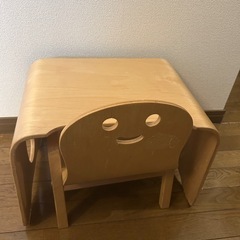 子供　幼児　キコリ　イス　テーブル　セット　木製