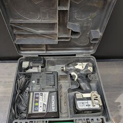 【中古】日立　インパクトドライバ　WH14DSL2　ケース(別機種の物)、充電器、バッテリ2個付き【ハンズクラフト熊本けやき通り店】【引き取り限定】の画像