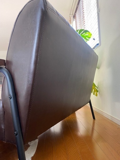 【良品】傷が付きにくい合皮 2人用ソファ