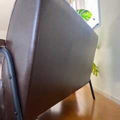 【良品】傷が付きにくい合皮 2人用ソファの画像