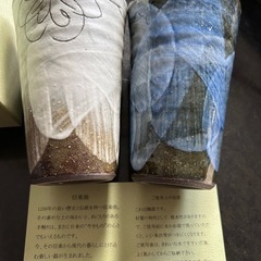 新品信楽焼。日本の焼きもの心だそうです。引き出物で頂きました。サイズは約高さ13㌢直径8.5㌢底部は5.5㌢。大阪心斎橋大丸からのお品です。の画像