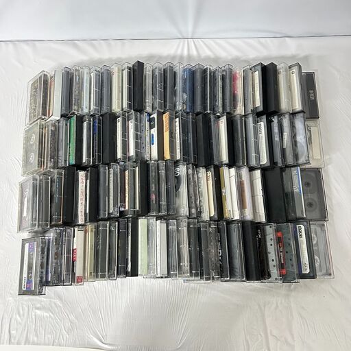 中古 カセットテープ 100本 まとめて 大量 ノーマルポジション 中古品 使用済み 録音済含む 昭和レトロ ※ジャンク扱い