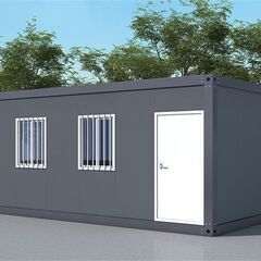 【資材でのご提供】W2000×D3000×H2500㎜ ジャスト約6㎡・3.7畳 2階建て2個セット現地組立 ユニットハウス 簡易ハウス コンテナハウス 窓二つ付き 納期相談 低コスト 耐火 断熱 防音 耐震 連結可能 増築対策 物置・事務所・別宅・従業員宿舎に最適 日本語説明書付き グレー (グリーン)[兵庫から全国]新品未使用 ユニットハウス プレハブ 海上 コンテナ ログ 仮設住宅 事務所 倉庫 野外 OK 海外製 格安 屋上テラスガレージの画像