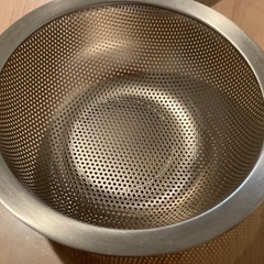 【取引先決定】【ニトリ】ステンレスボウル、ザル　2点　Lサイズの画像