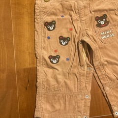 ミキハウス クマ　オーバーオール サイズ80の画像