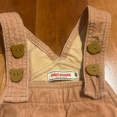 ミキハウス クマ　オーバーオール サイズ80の画像
