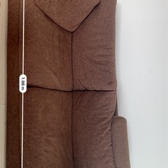 ソファ　ブラウン　オットマン付きの画像