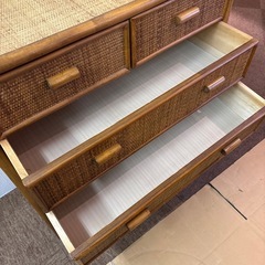 アジアン家具 チェスト① 編み込みの画像