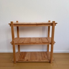 木製棚600ｘ350ｘ1180 (プロヴァイド) 沢良宜の収納家具《棚、シェルフ》の中古あげます・譲ります｜ジモティーで不用品の処分