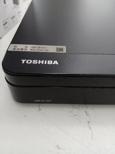 ☆ジモティー割あり☆東芝 ﾌﾞﾙｰﾚｲﾚｺｰﾀﾞｰ 1TB DBR-W1007 2017年製