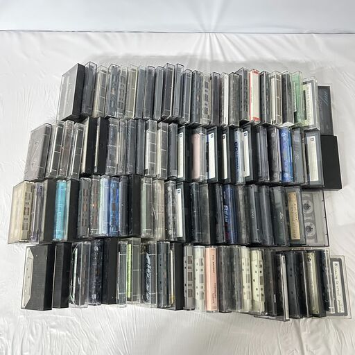 中古 カセットテープ 100本 まとめて 大量ノーマルアセットテープ　中古品 使用済み 録音済含む 昭和レトロ ※ジャンク扱い