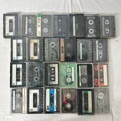 🌏🌏🌏中古 カセットテープ 100本 まとめて 大量ノーマルアセットテープ　中古品 使用済み 録音済含む 昭和レトロ ※ジャンク扱い🌏🌏🌏の画像