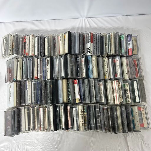 中古 カセットテープ 100本 まとめて 大量 ノーマルカセットテープ　中古品 使用済み 録音済含む 昭和レトロ ※ジャンク扱い