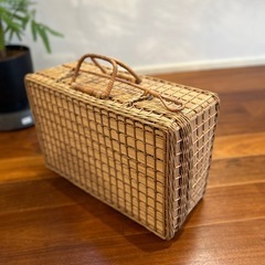 ラタン　籐のかご、バック、スーツケース型 