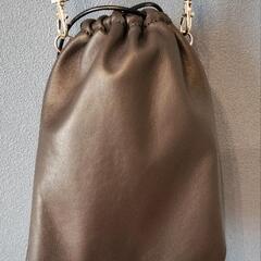 本革　巾着ショルダー　巾着バッグ　巾着　注文受付中！！の画像