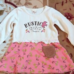 95サイズ チュニック ワンピース 女の子 冬物