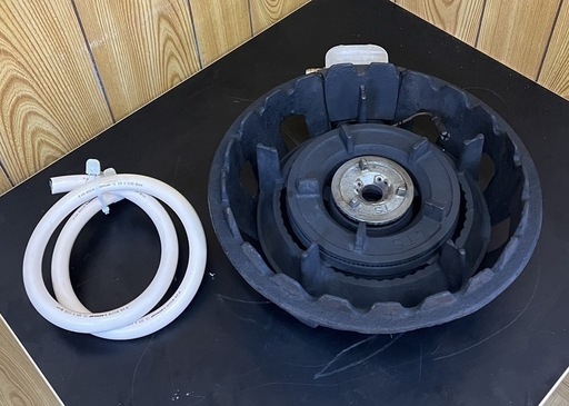 【動確済み】業務用 タチバナ ハイカロリー 二重 鋳物コンロ TS-218P 都市ガス 二重羽根付 種火付 幅315×奥415×高さ140 五徳コンロ 大阪