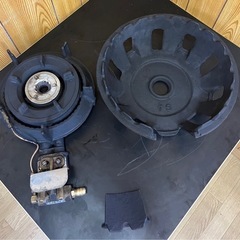 動確済み 業務用 タチバナ ハイカロリー 二重 鋳物コンロ TS-218P 都市ガス 二重羽根付 種火付 幅315×奥415×高さ140 五徳コンロ 大阪発の画像