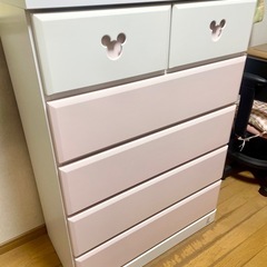 譲り先決まりました　チェスト5段　ミッキー　美品　タンス　収納