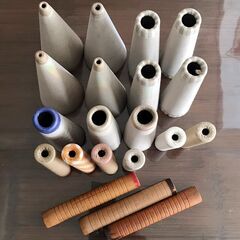 お子様の工作用 巻き芯 糸巻 ハンドメイド コーン 糸ロール 紙ロール 木ロール の画像