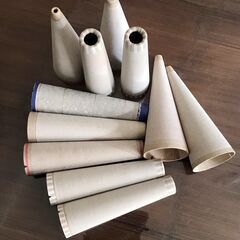 お子様の工作用 巻き芯 糸巻 ハンドメイド コーン 糸ロール 紙ロール 木ロール の画像
