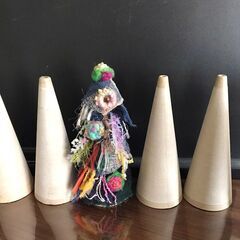 お子様の工作用 巻き芯 糸巻 ハンドメイド コーン 糸ロール 紙ロール 木ロール の画像