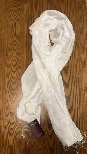 ハンドメイドスカーフ シルク100% 　新品未使用