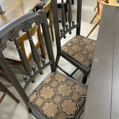ジモティ来店特価!!　4人用ダイニングセット　アンティーク調　　J-250220の画像