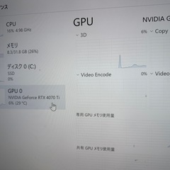 中身マウスコンピュータ 4070ti 搭載　高機能ゲーミングPCの画像