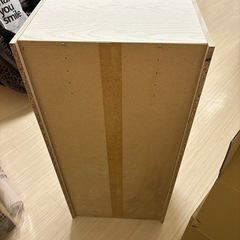 美品 ドア付きカラーボックス 白の画像