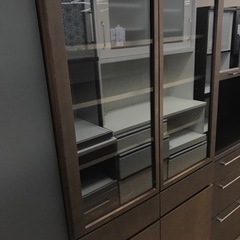 ★ジモティ割あり★ 無印良品　食器棚　木製　ダークブラウン　 H...