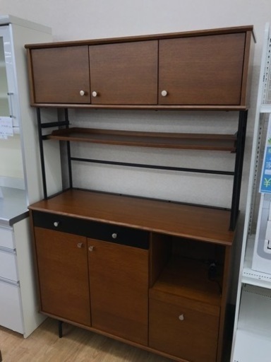 ★ジモティ割あり★ Journal standard furniture     食器棚　木製　おしゃれ　 ブラウン H181×W117×D43 クリーニング済み KJ8149