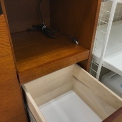 ★ジモティ割あり★ Journal standard furniture     食器棚　木製　おしゃれ　 ブラウン H181×W117×D43 クリーニング済み KJ8149　の画像