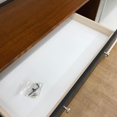 ★ジモティ割あり★ Journal standard furniture     食器棚　木製　おしゃれ　 ブラウン H181×W117×D43 クリーニング済み KJ8149　の画像