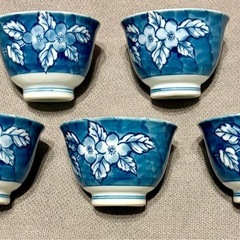 西陶 有田焼　煎茶 茶碗 茶器　湯呑み　x5 まとめての画像