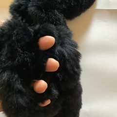 【美品！】ティペット　マフラー　ふわふわ柔らかマフラー　フェイクファー　ラビット風　黒　ブラック　首あったか　の画像