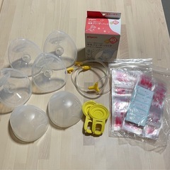 メデラ　ハンズフリー搾乳カップ（箱無し）とおまけ搾乳フリーザーパック