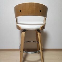 長野県佐久市　カウンターチェア　ハイチェア　木製 回転の画像