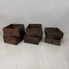  21992  収納ボックス 6つセット　GRANT　天然木 B.B.ファンシング   ◆大阪市内・東大阪市他 6,000円以上ご購入で無料配達いたします！◆ ※高槻・枚方方面◆西宮・尼崎方面◆生駒方面　それぞれ条件付き無料配送あり！            