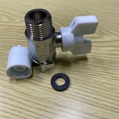 水道部材 水道配管 配管部材 フレキ用 片ナット付 ボールバルブ 13  (1個)の画像