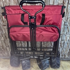 ♦︎お引渡し完了♦︎【早い者勝ち！】★1度だけ使用★FIELDOOR FIELDOOR ワイルドマルチキャリー 【スマートタフロング】 大容量 折りたたみ式多用途キャリーカート 耐荷重150kg コンパクト収納 アウトドア キャンプ レジャー★キャリーカート キャリーワゴン 折りたたみ 折り畳み アウトドア 大型タイヤ 軽量 大容量 キャンプ おしゃれ キャリー カート  の画像