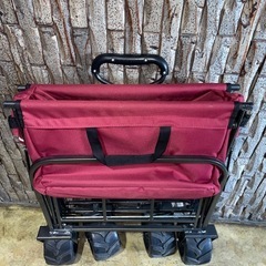 ♦︎お引渡し完了♦︎【早い者勝ち！】★1度だけ使用★FIELDOOR FIELDOOR ワイルドマルチキャリー 【スマートタフロング】 大容量 折りたたみ式多用途キャリーカート 耐荷重150kg コンパクト収納 アウトドア キャンプ レジャー★キャリーカート キャリーワゴン 折りたたみ 折り畳み アウトドア 大型タイヤ 軽量 大容量 キャンプ おしゃれ キャリー カート  の画像