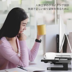 モニター台 引き出しパソコン台幅35CM ディスプレイ台耐荷重25KGの画像